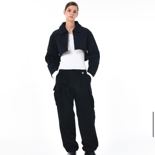 (마뗑킴) 볼레로 누빔 크롭 퀼팅 패딩 점퍼