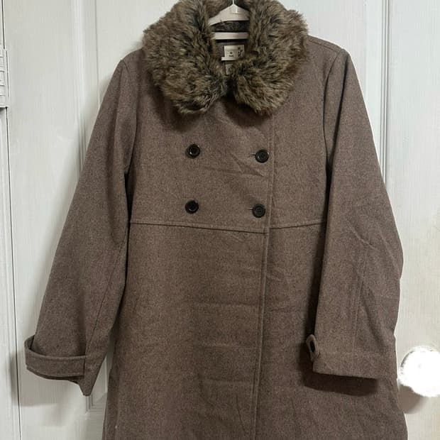 브라운 퍼 코트 Sm2 사만사모스