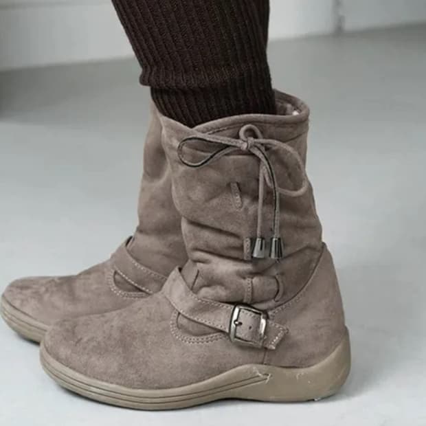 스웨이드 셔링 부츠