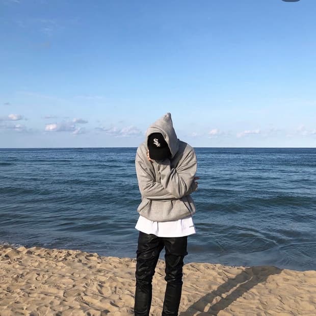 언타이틀드 아이딜 헤비코튼 후디 그레이