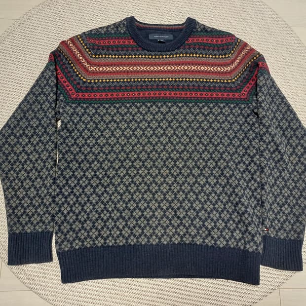 타미힐피거 빈티지 페어아일 울 블렌드 스웨터 (여성 루즈핏)