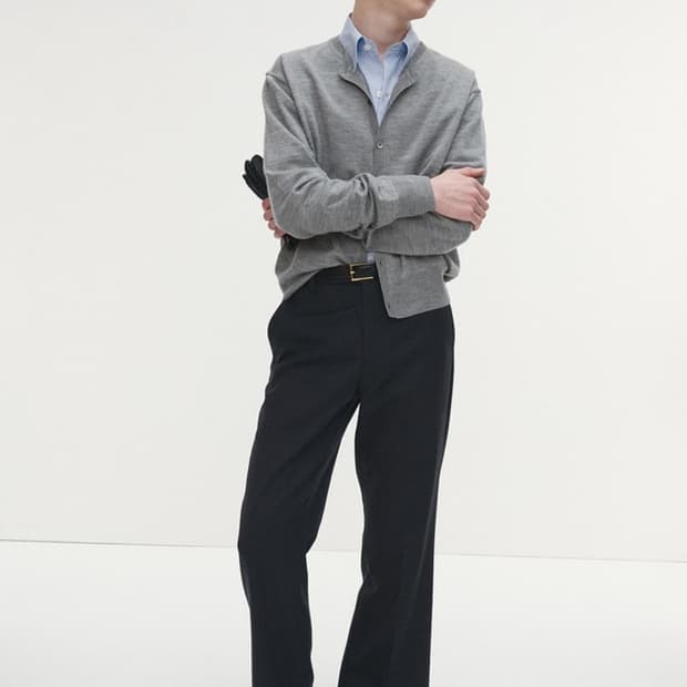 토니웩 슈퍼파인 울 가디건 그레이 사이즈 L 새상품(미착용)