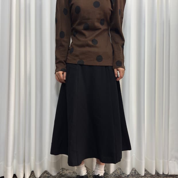 wool midi skirt