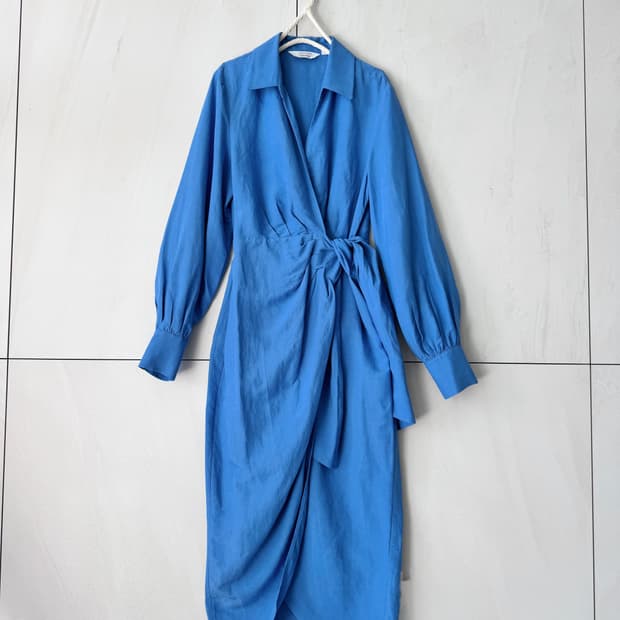 새상품 컨디션 & Other Stories 블루 랩 원피스 EUR 36(