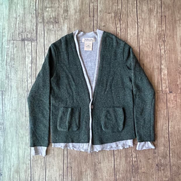 REMI RELIEF Concho Layered Wool Cardigan