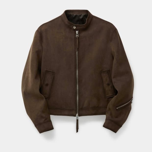 쿠어 페이크 스웨이드 바이커 자켓 (구매)