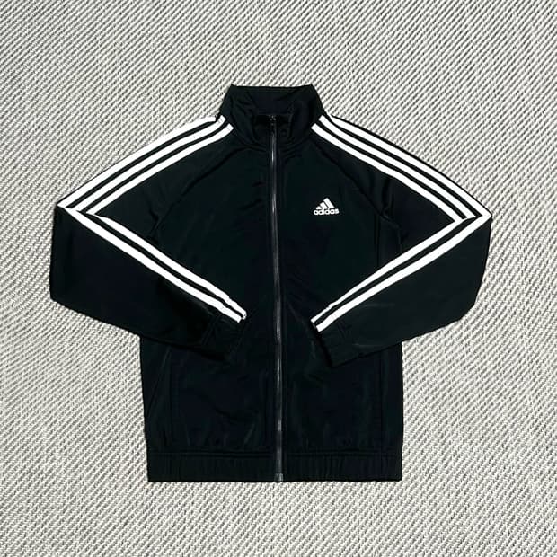 [S] adidas 아디다스 우먼즈 슬림핏 검/흰 베이직 트랙 져지