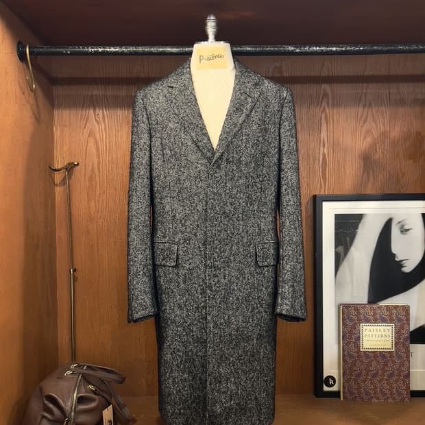 던힐 헤링본 코트