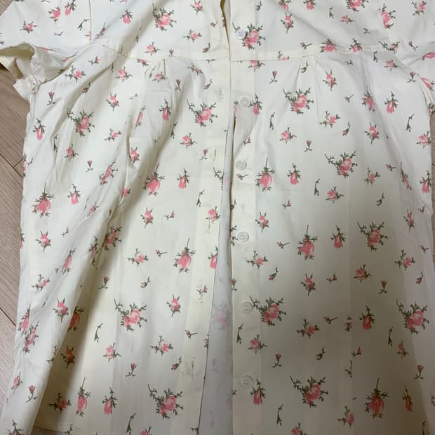 빈티지 셔츠 플로랄 플라워 패턴 자잘한 꽃패턴