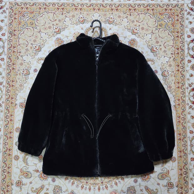 자라 투웨이지퍼 페이크퍼 자켓 m