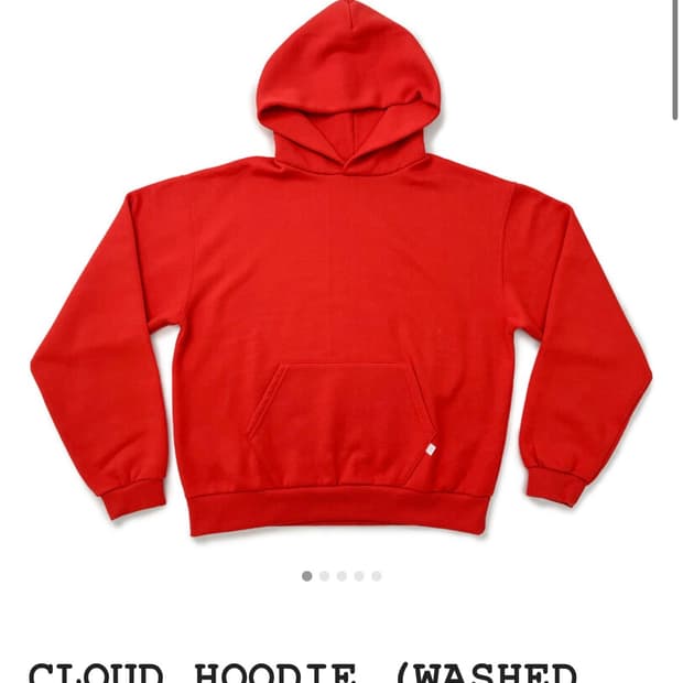 구매) 77c 클라우드 후디 레드 XL
