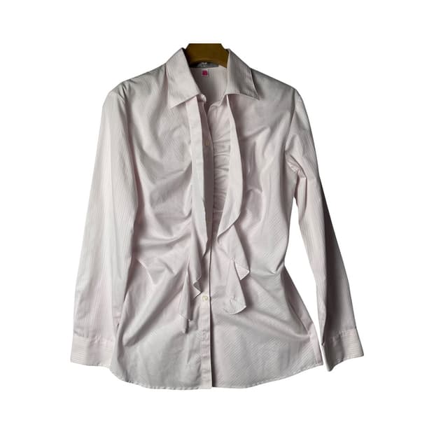 [JPN] 드레이프 음각 스트라이프 블라우스