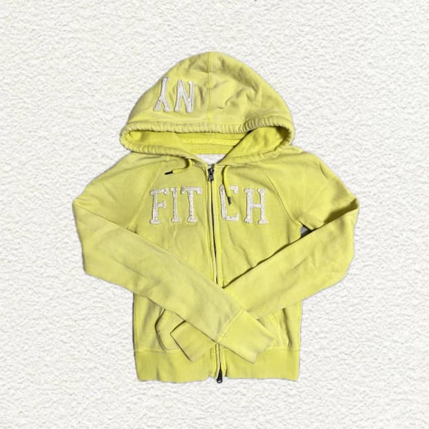 아베크롬비 앤 피치 옐로우 후드집업 S