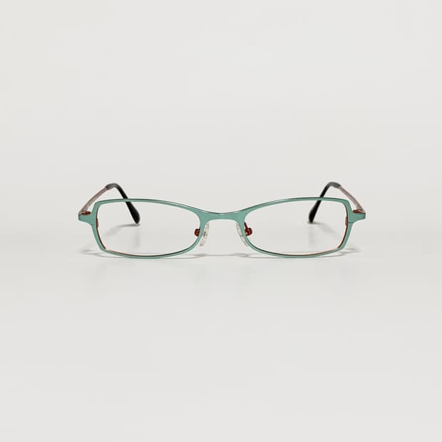 925 데드스탁 빈티지안경 민트 옐로우 메탈 슬림 오벌 스퀘어 미니멀