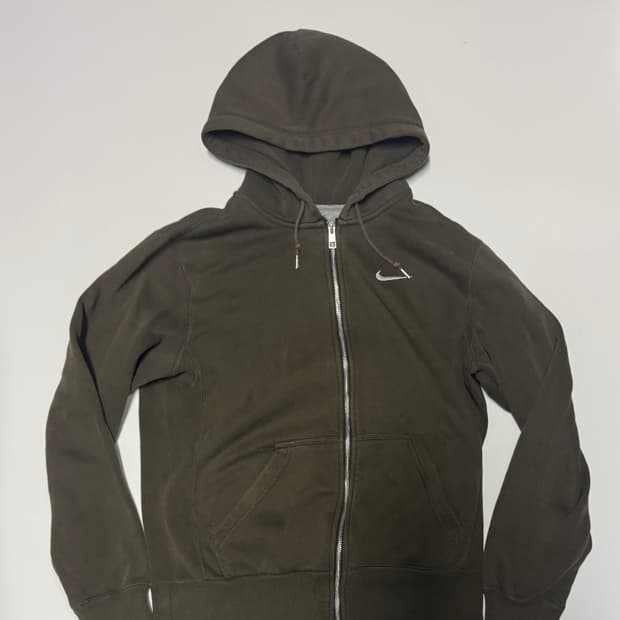나이키 스우시 트레이닝 기모 후드집업 M 카키