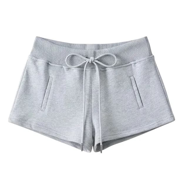 코튼캔디스토어 나띠 착용 트레이닝 숏팬츠 라이트 그레이 S