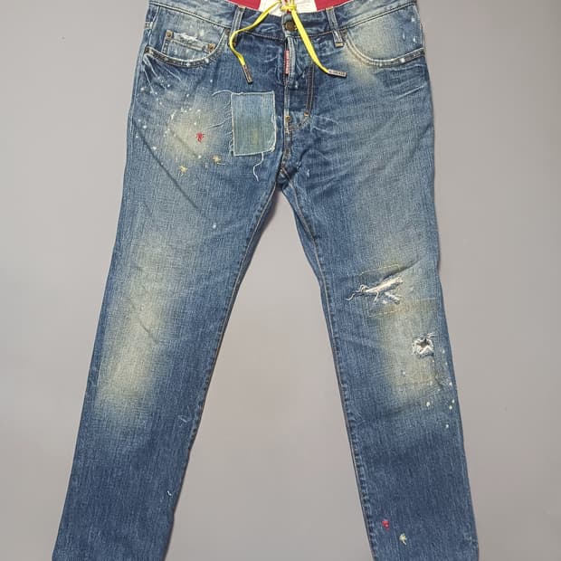 [48] 런웨이 디스퀘어드2 수영복 레이어드 모토진 청바지 32 33