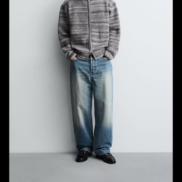 자라 스트라이프 자카드 니트 재킷(구매)