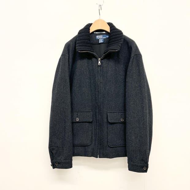 폴로 헤링본 울 자켓