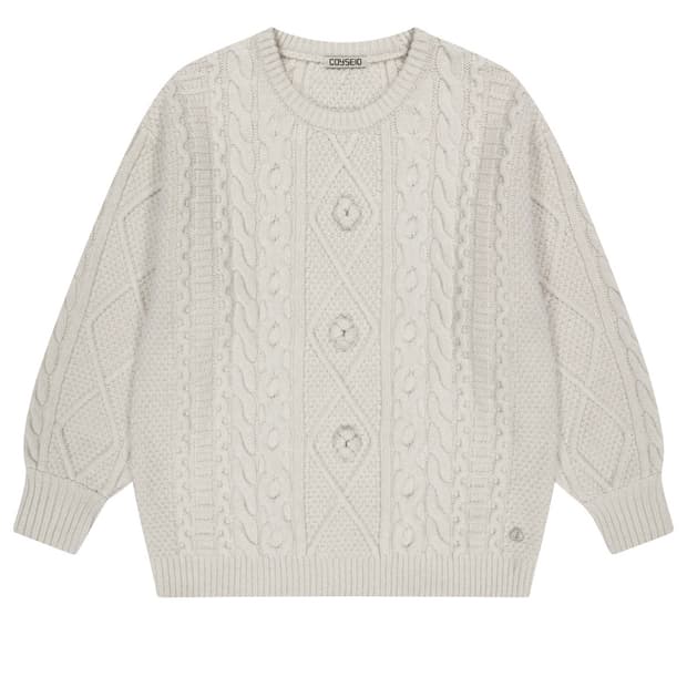 코이세이오 폼폼 니트 아이보리