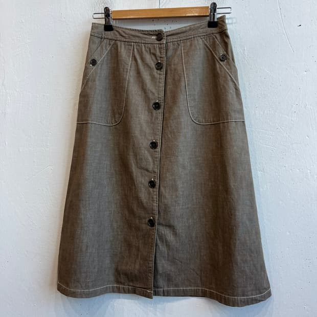 NIMES 네추럴 버튼 스커트 치마 Made in JAPAN