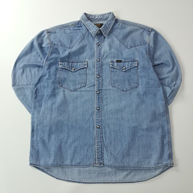 CA114 XL 리 LEE 유니온메이드 90s 웨스턴 데님 셔츠 남방