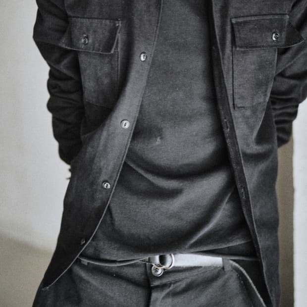 모노프리베 텍스쳐드 워크셔츠 2사이즈 블랙