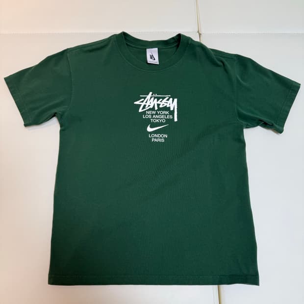 나이키 x 스투시 월드투어 티셔츠 그린 - 아시아 [S size]
