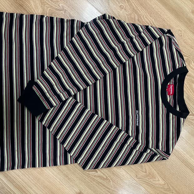 슈프림 supreme 멀티 스트라이프 롱슬리브