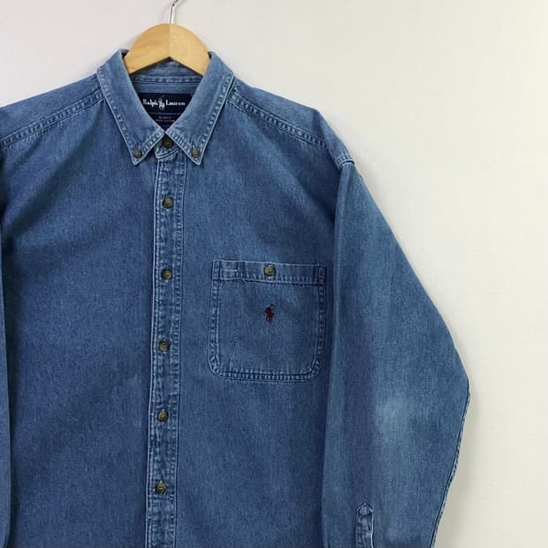 XL 폴로 데님 셔츠