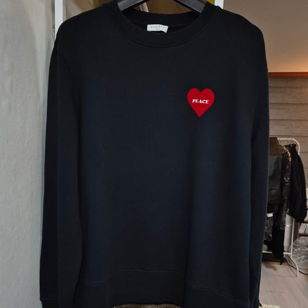 산드로옴므 하트로고 맨투맨 XL 네이비