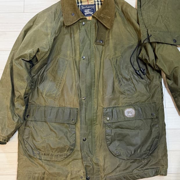 Burberry Men’s Vintage Waxed Jacket Sz L