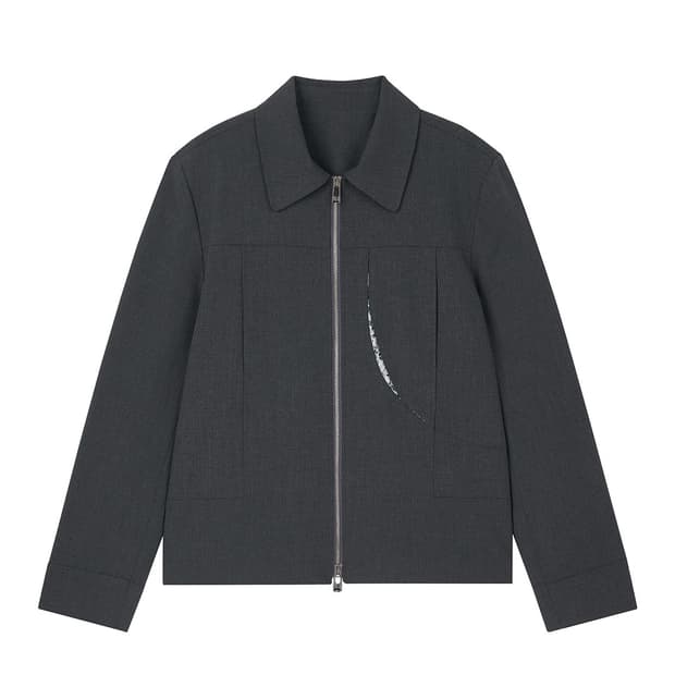 소티에 아카이브 Slit Blouson (Charcoal Grey) 