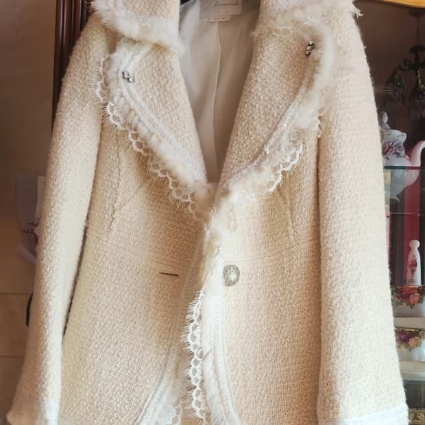 J.Mademoiselle 아이보리 트위드55 자켓