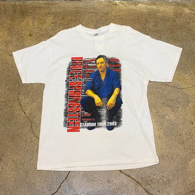 미국 빈티지 브루스 스프링스틴 투어티 반팔티 락티셔츠