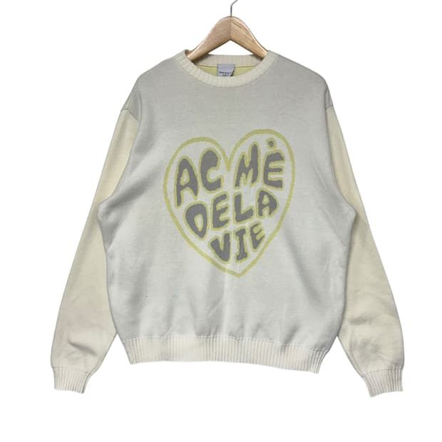 아크메드라비 하트로고 라운드 니트