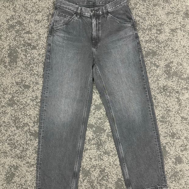 유니클로 와이드핏 데님 블랙 29