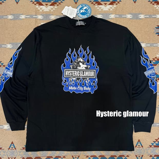 [XL] 히스테릭글래머 모터시티 베이비 티셔츠 블랙 