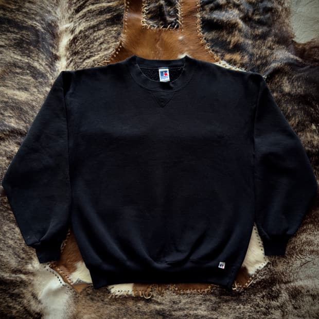 90s USA Russell Black Sweatshirt
