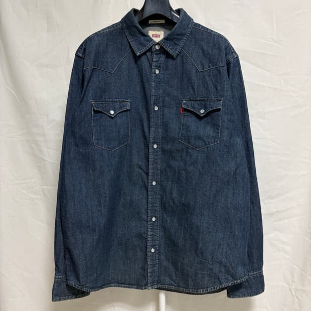 리바이스 웨스턴 데님 셔츠 / 진청, XL