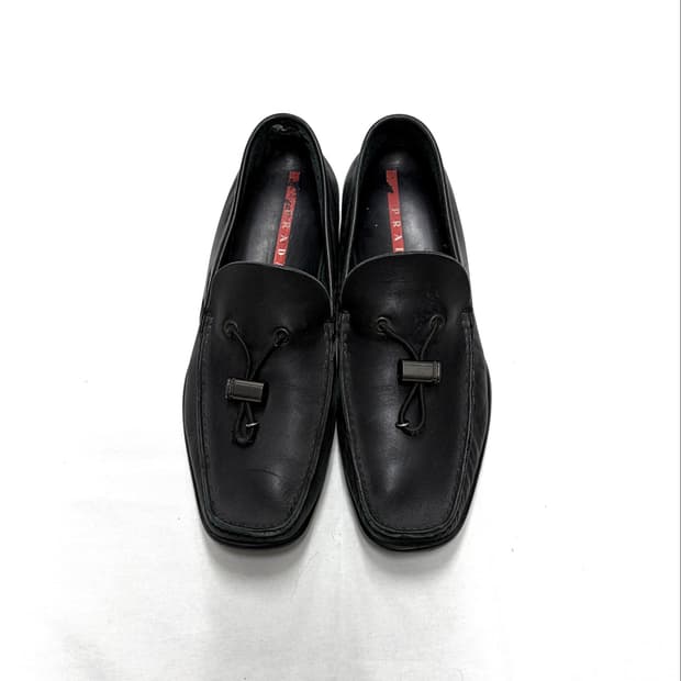 Prada Sport Leather Boat Loafers