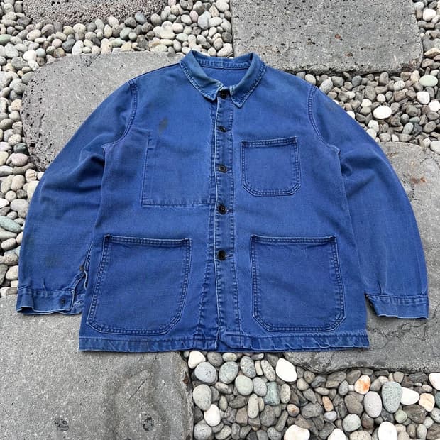 OLD VINTAGE WASHING BLUE 빈티지 프렌치워크자켓