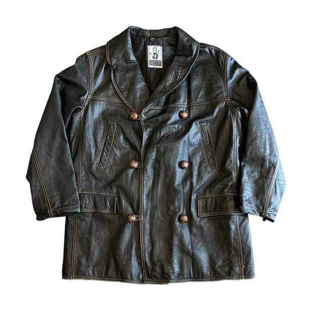 Jean paul gaultier double breasted leath