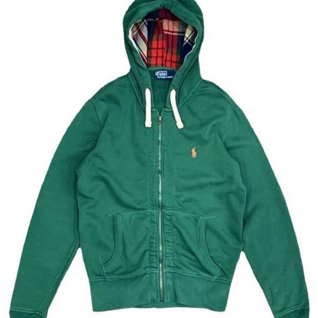 폴로 그린 후드집업