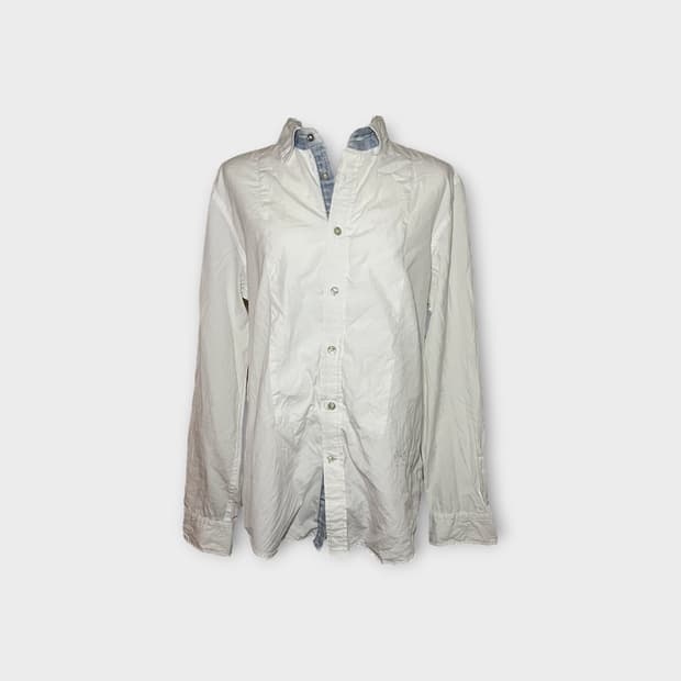 Diesel . 화이트 인 데님 셔츠