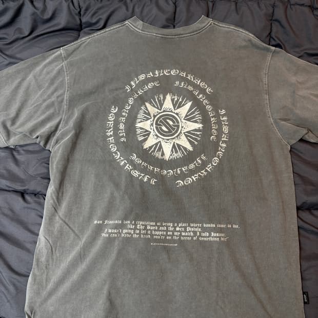 [3] 인세인개러지 앞포켓 피그먼트 반팔티