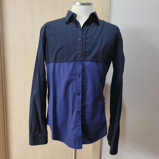 자라맨 ZARAMAN black tag 남자 블럭 셔츠 L 네이비