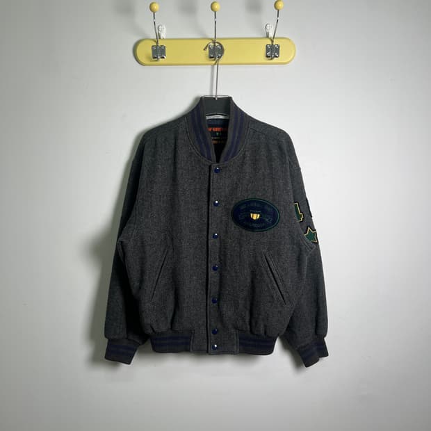 90's 맥그리거 울 바시티 자켓 M