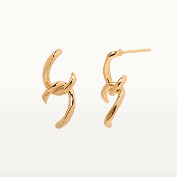 프리모떼- HALF CHAIN 귀걸이 골드