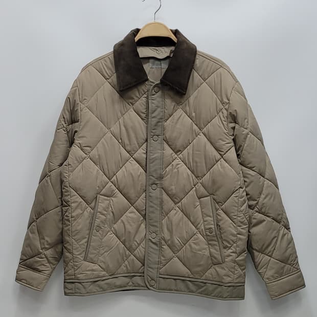 프로젝트엠 디테쳐블 코듀로이 카라 퀼팅 점퍼 / 남 100 진베이지